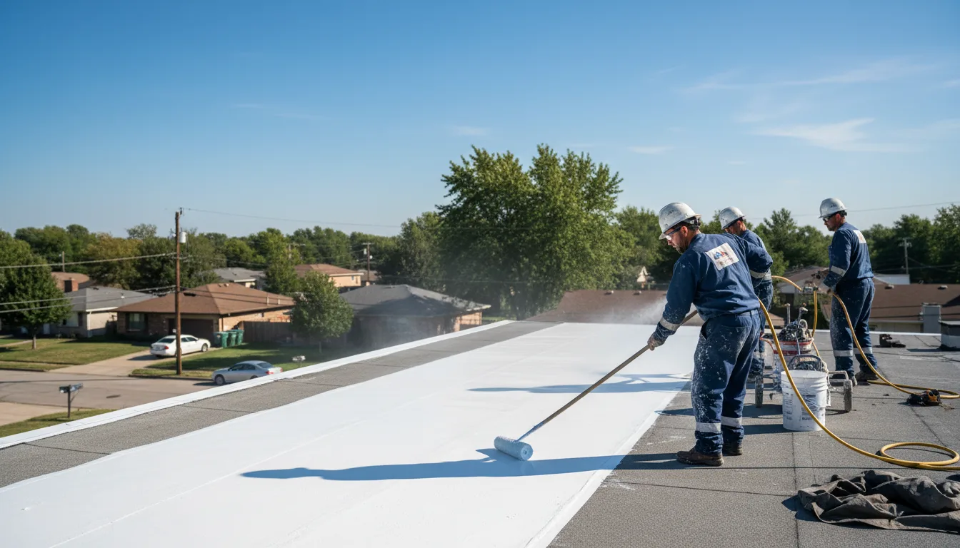 Commercial roof coating in Markham, TX near me
